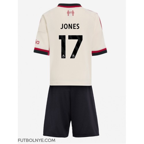 Camiseta Liverpool Curtis Jones #17 Visitante Equipación para niños 2025-26 manga corta (+ pantalones cortos)